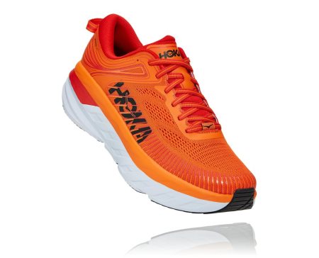 Hoka One One Bondi 7 Moški Pohodni Čevlji Oranžna / Rdeča SI-805179U